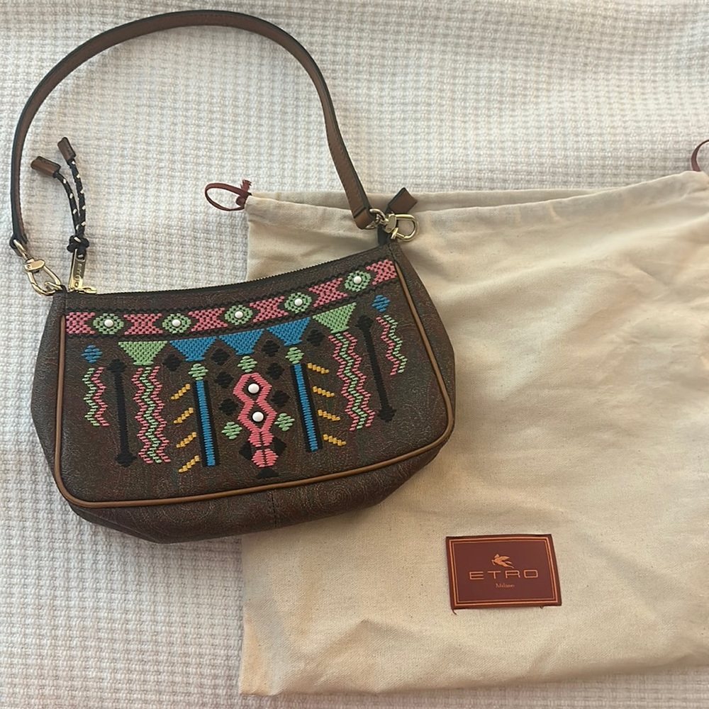 ETRO Shoulder Bag with Embroidery Detail